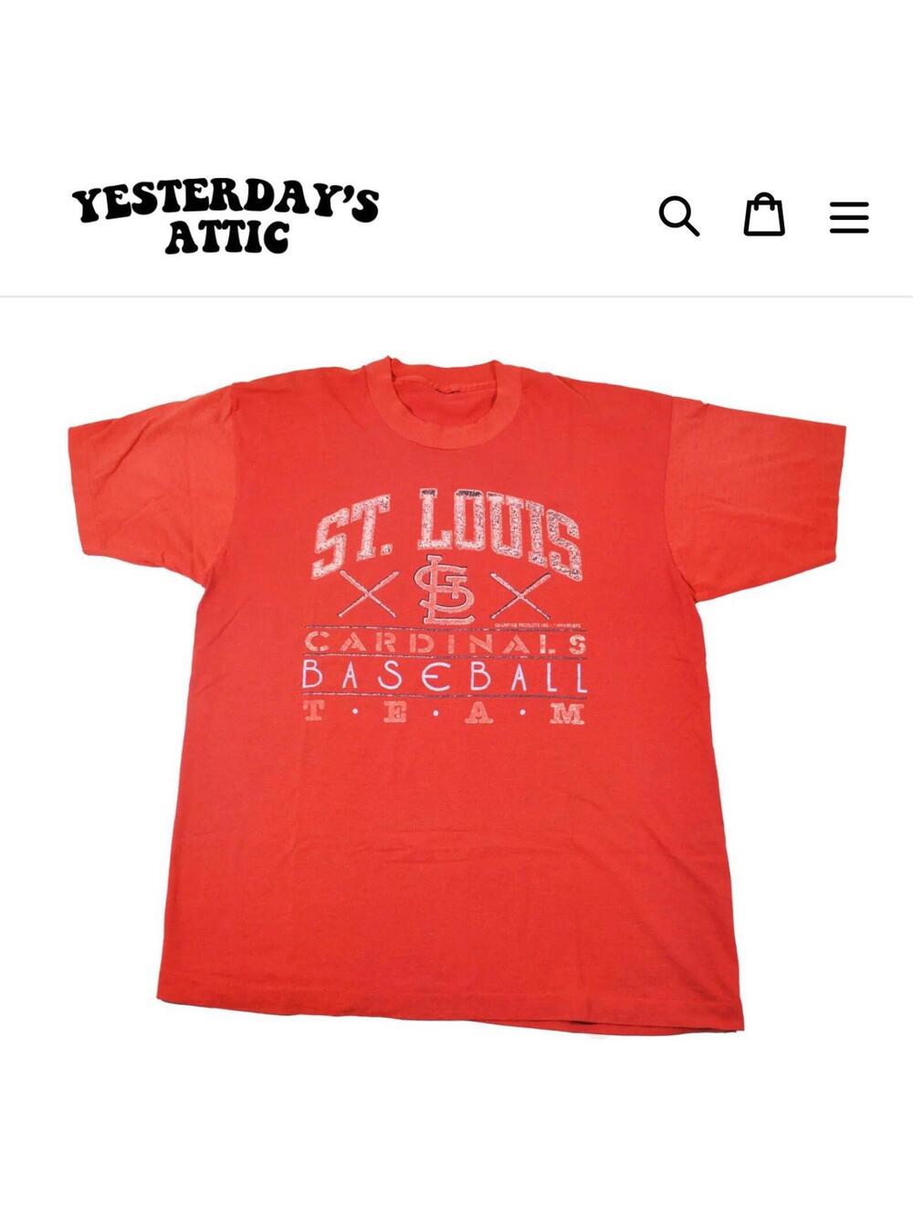 Vintage St. Louis Cardinals 90s MLB Baseball Red Shirt Size Large